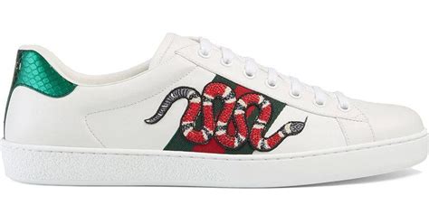 gucci scarpe con serpente|Gucci Ace Embroidered Snake .